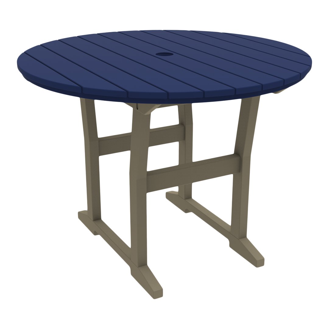 Coastline Cafe Round Dining Table - 36 Inch Modern Kitchen Table for Small Spaces, Breakfast Nook & Apartment - Perfect for Coffee Shops, Restaurants & Home Decor