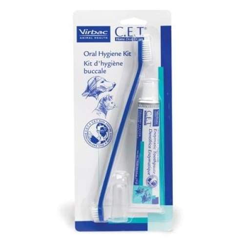 Virbac Pet Dental Care Kit - Dog & Cat Teeth Cleaning Set with Toothbrush & Toothpaste - Prevent Plaque & Tartar for Fresh Breath - Perfect for Daily Oral Hygiene at Home