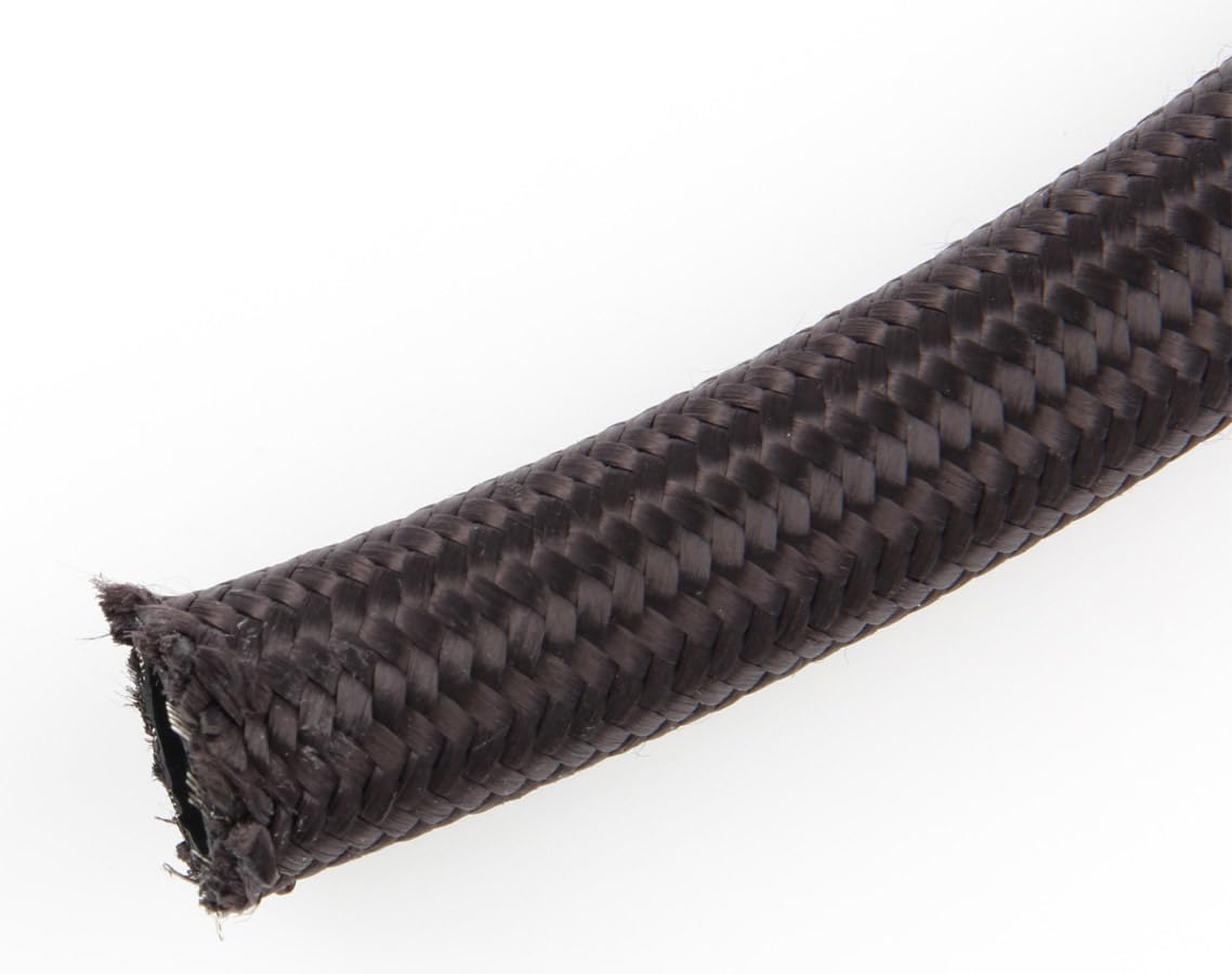 Fragola Performance Systems 842008 Premium Black Nylon Race Hose -8 AN 7/16 x .6 | High-Temperature Fuel & Oil Hose for Racing, Automotive & Marine Applications