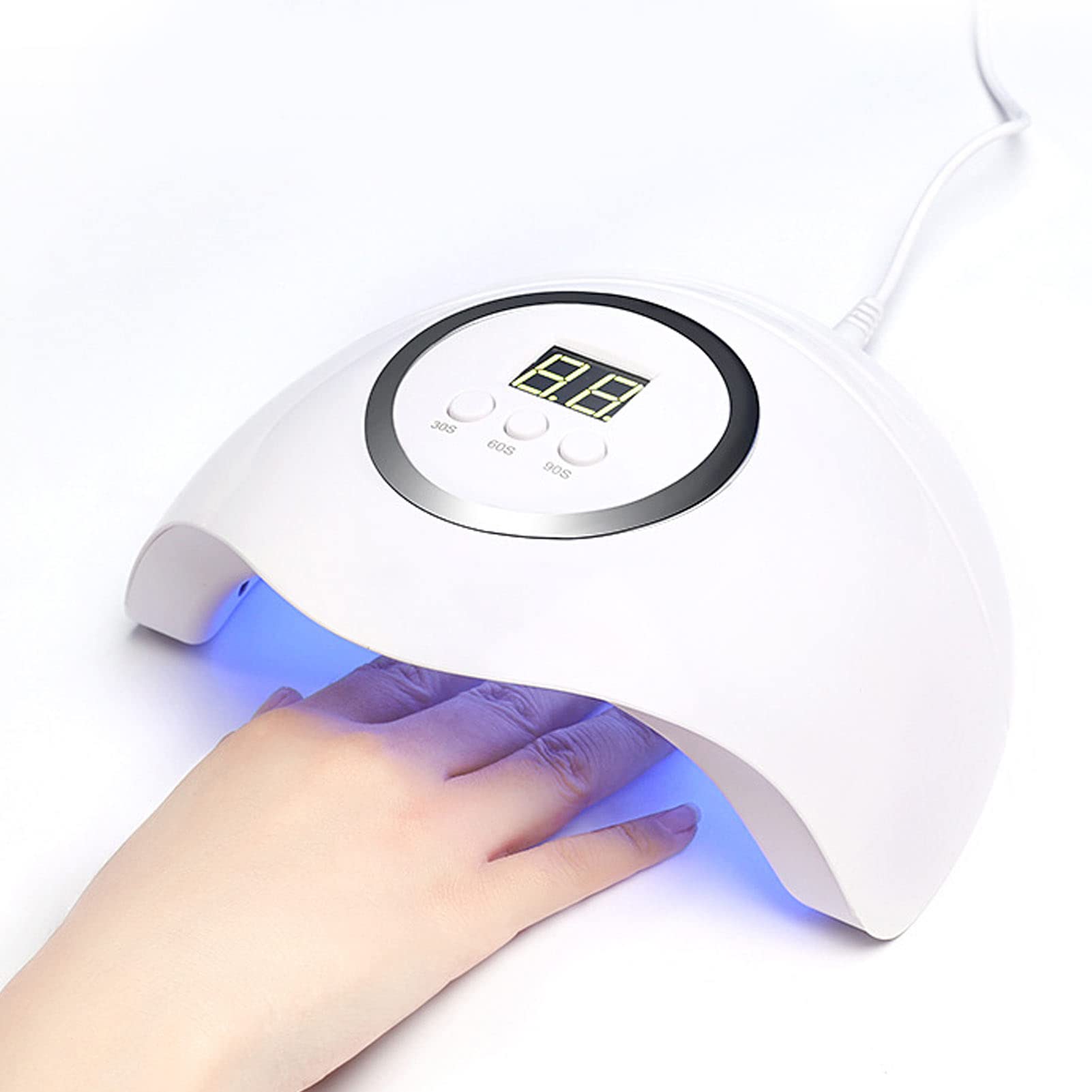 Professional 48W UV LED Nail Lamp with 3 Timer Settings - Fast Drying Gel Nail Polish Light for Home & Salon Use - Perfect for Manicures, Pedicures and Nail Art