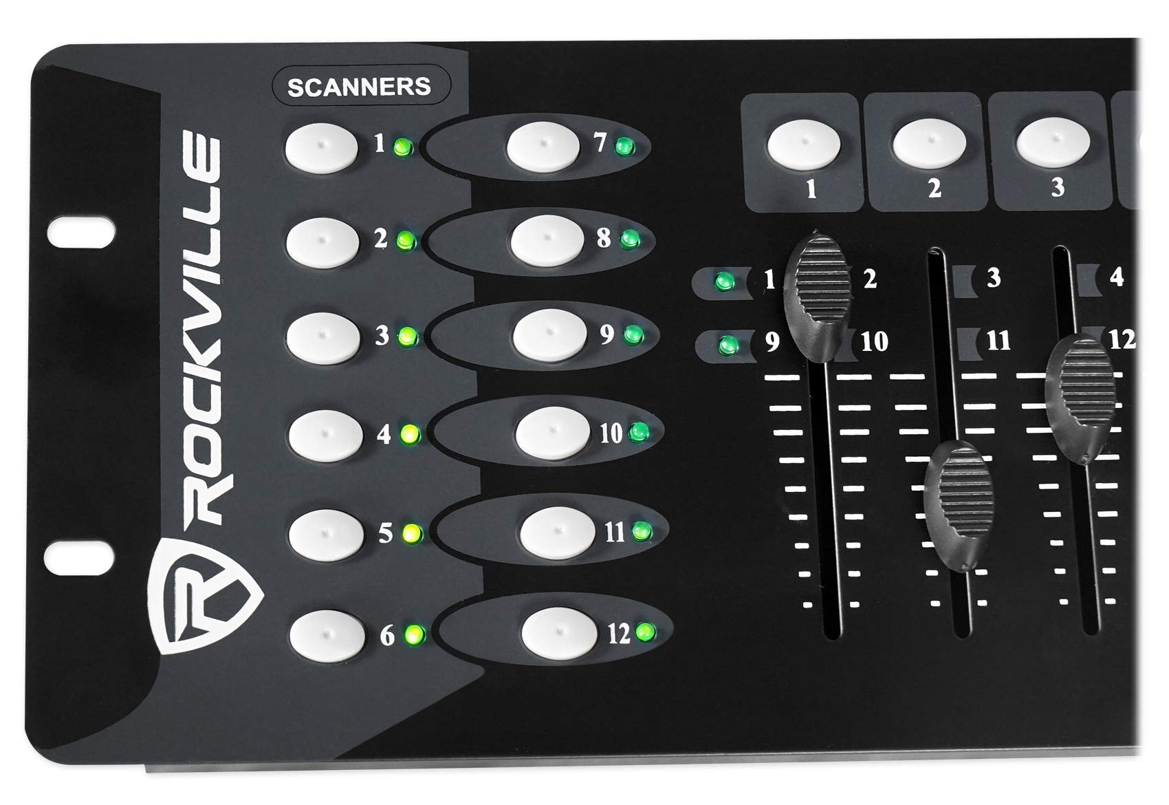 Rockville ROCKFORCE 192-Channel DMX Lighting Controller for Stage, DJ, and Event Lighting - Professional Light & Fog Machine Control for Concerts, Clubs, and Theater Shows