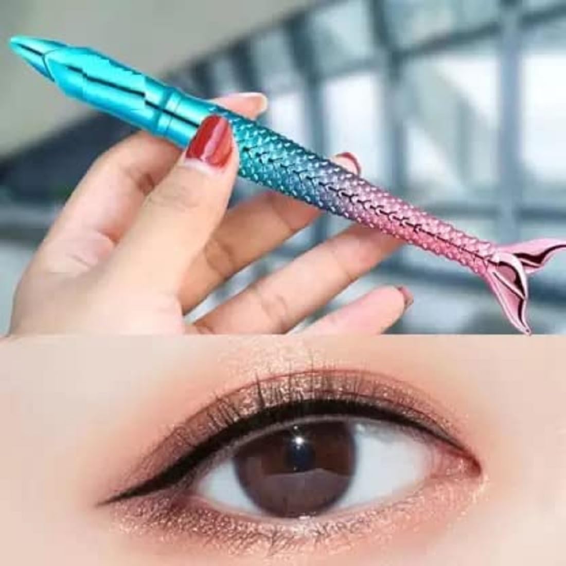 Waterproof Fish Shape Eyeliner Pen - Long Lasting & Smudge Proof Eye Makeup for Party, Halloween & Cosplay - Pack of 1 | FACEJEWEL Best Beauty Product