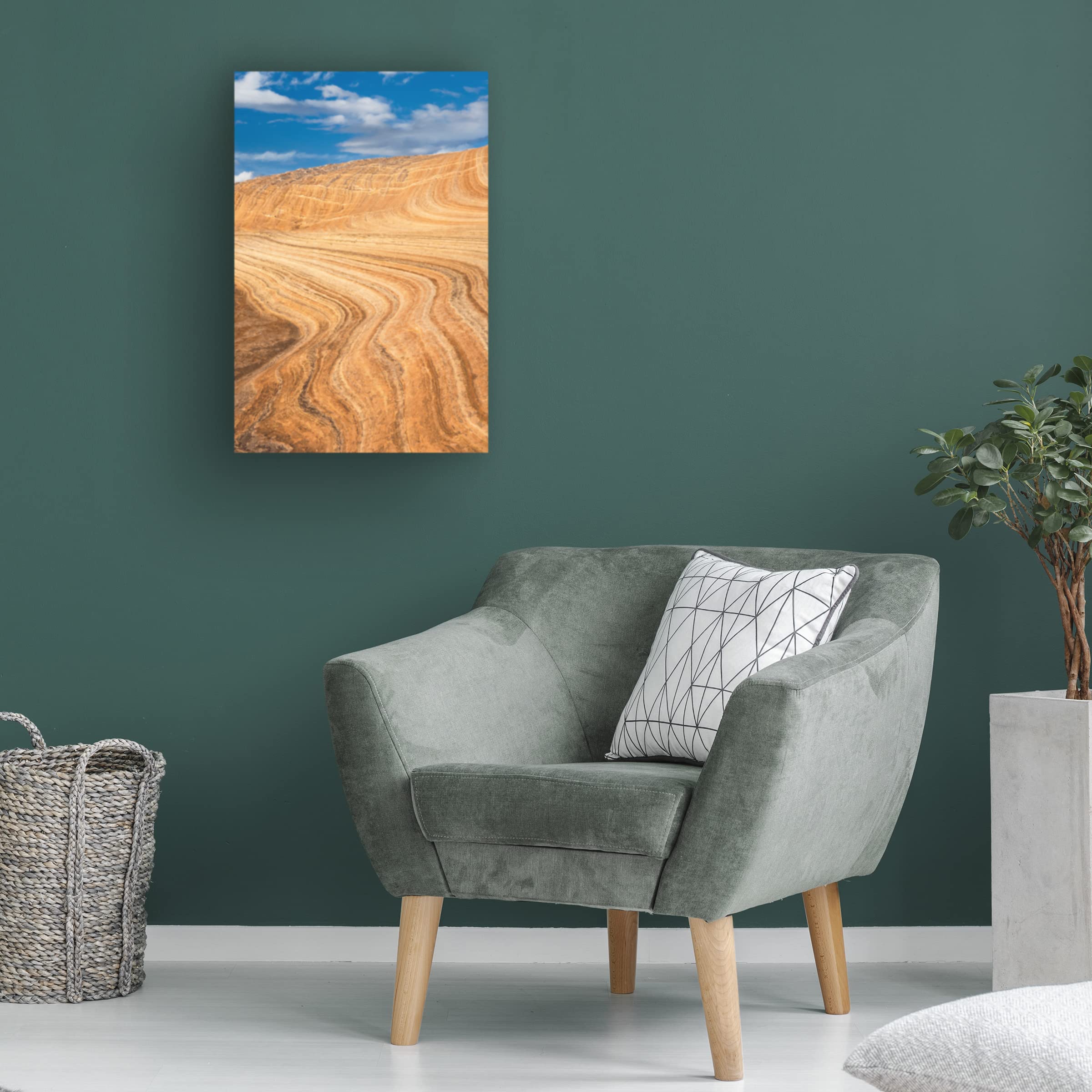 Trademark Fine Art 'Coyote Buttes V' Canvas Wall Art Print by Alan Majchrowicz - Nature Landscape Photography for Living Room & Office Decor