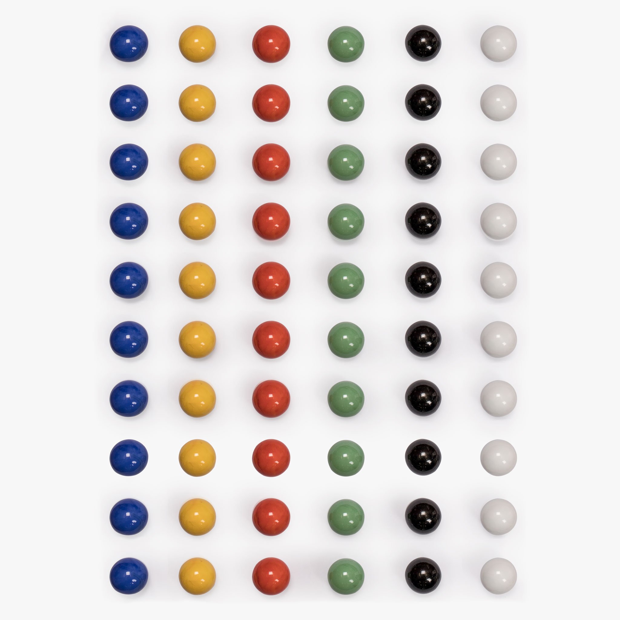 Yellow Mountain Imports 60-Piece Chinese Checkers Marble Set - 16mm Solid Color Glass Marbles for Board Games, Kids' Toys & Family Game Night