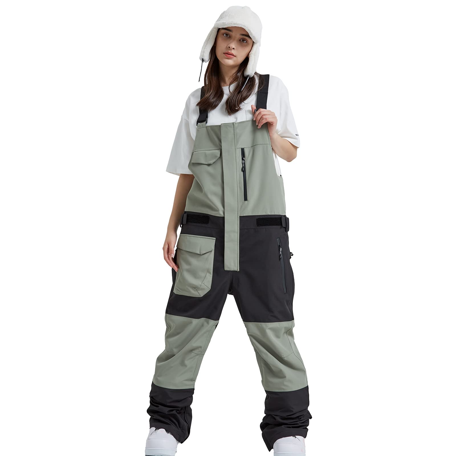 Waterproof Insulated Ski Bib Overalls for Men & Women - Windproof Snow Pants for Skiing, Snowboarding & Outdoor Winter Activities