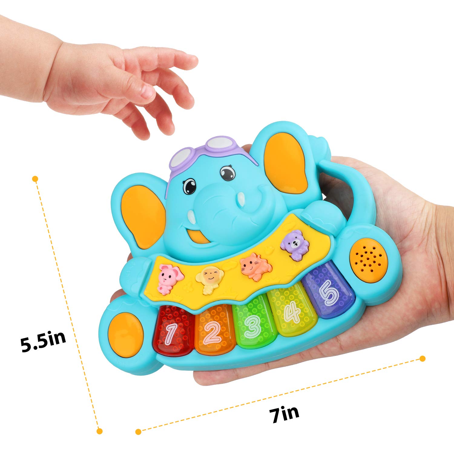 STEAM Life Baby Piano Toy - Musical Learning Keyboard for Infants 6-18 Months | Early Educational Toy for Boys & Girls | Perfect Birthday & Christmas Gift for 1 Year Olds | Great for Sensory Development & Early Music Exploration