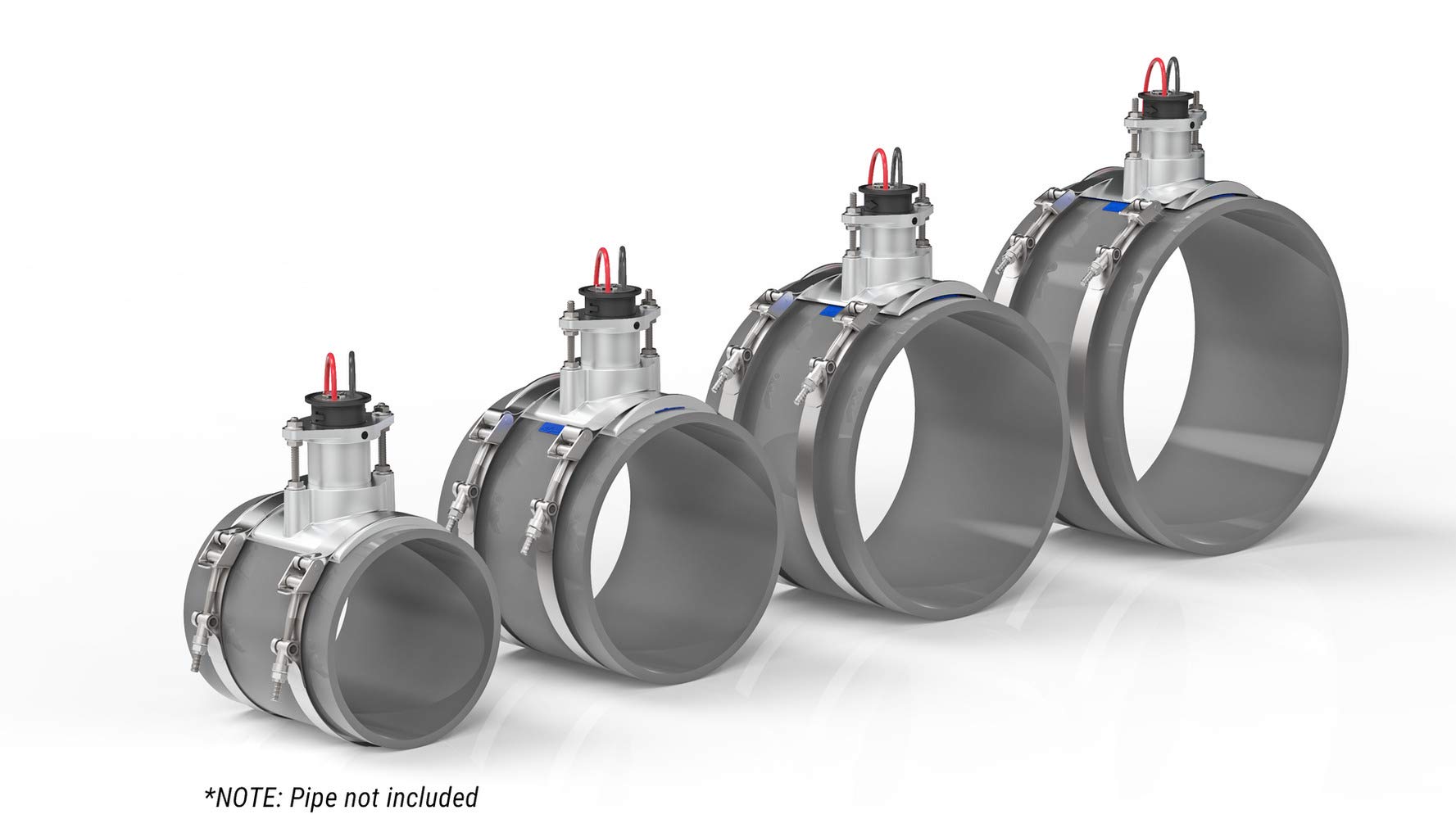 ASME Certified 6-Inch Pipe Saddle for QS200 Meter - Precision Machined for Industrial & Plumbing Applications