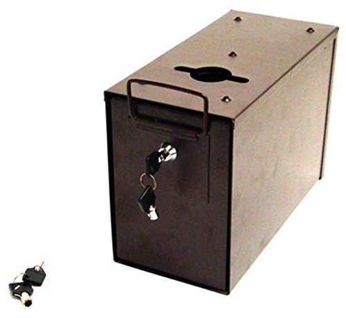 Premium Poker Supplies - Heavy Duty Slim Line Metal Token & Lock Box for Casino Tables with Bonus Bill Slot | Secure Cash Storage for Poker Nights, Casino Parties & Home Games