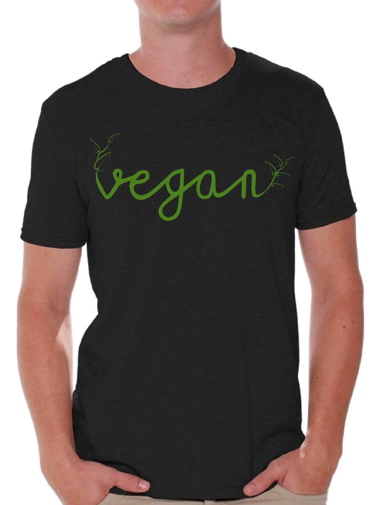 Awkward Styles Vegan Men's T-Shirts - Eco-Friendly Plant Based Graphic Tees for Men - Casual Outfit for Vegetarians & Nature Lovers