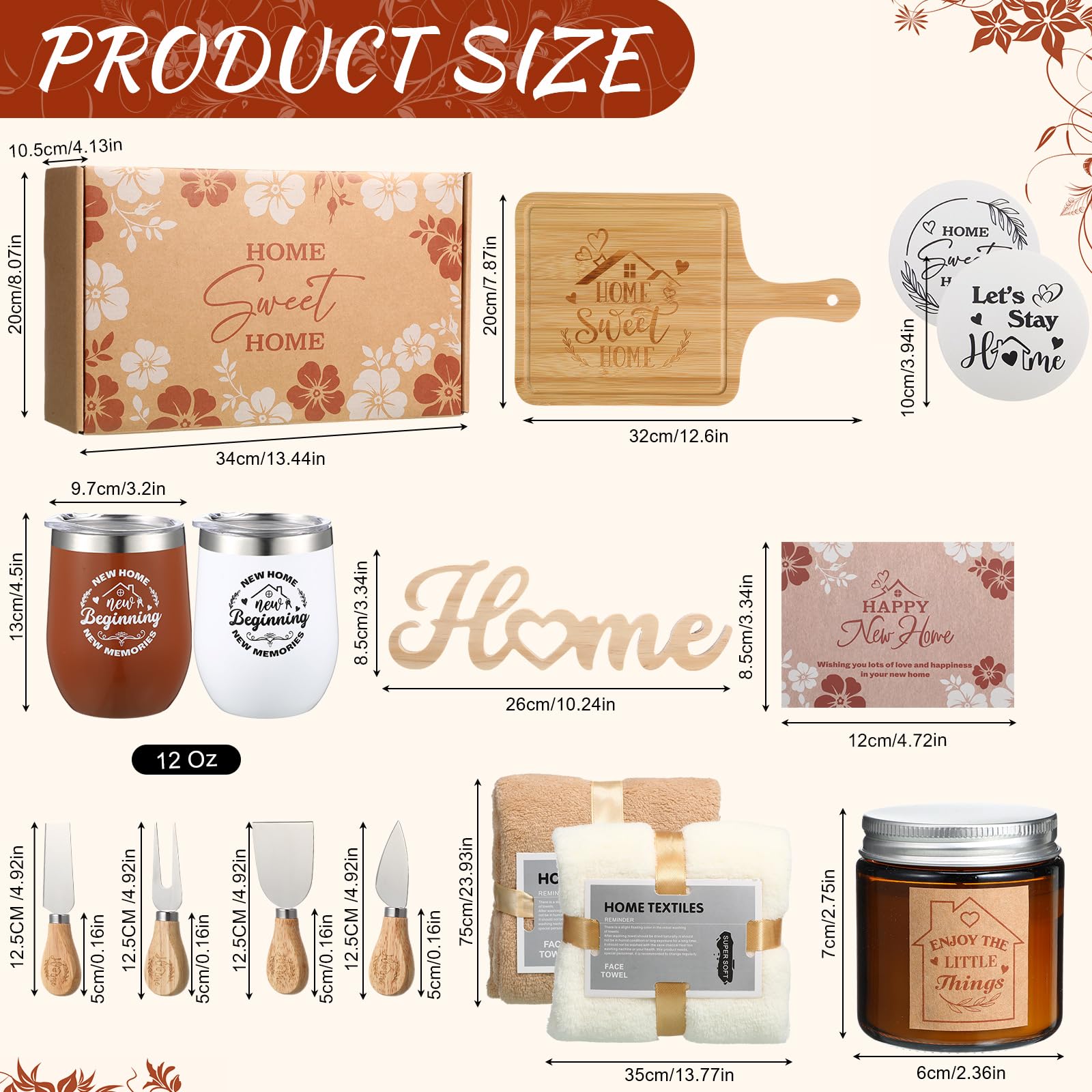 19-Piece Housewarming Gift Basket Set for Couples, Friends, Women & Men - New Home, Apartment, Kitchen & Dinner Essentials (Nature & Classic Style) - Perfect for Housewarming Parties, New Home Celebrations & Thoughtful Gifts