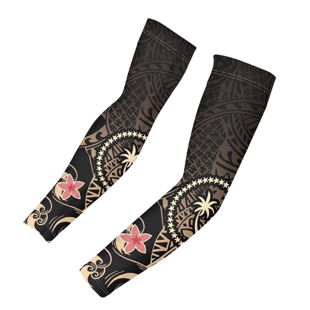 ORGYPET Traditional Tribal Tattoo Baseball Arm Sleeves - UV Protection & Compression for Sports, Gardening & Outdoor Activities (1 Pair) - Sun Shield for Golf, Running, Cycling & Yard Work
