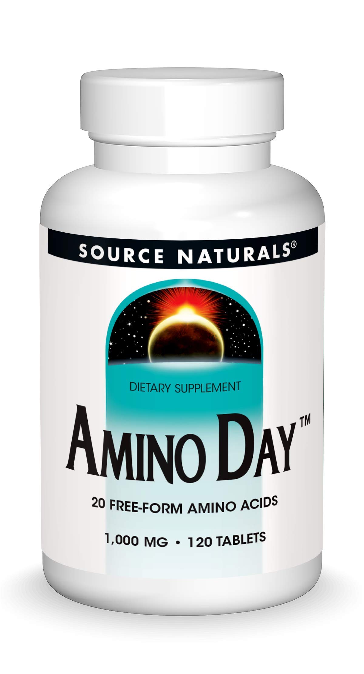 Source Naturals Amino Day - 20 Free Form Amino Acids Supplement for Muscle Recovery & Weight Management - 120 Tablets - Ideal for Athletes, Fitness Enthusiasts & Healthy Diet Support