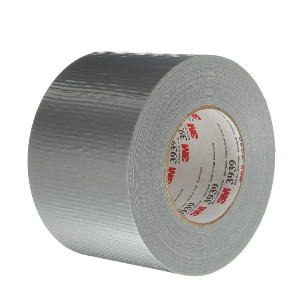 3M 3939 Heavy Duty Duct Tape, Silver, 3.77 in x 60 yd x 9.0 mil – Professional Grade Waterproof Duct Tape for Sealing, Holding, Bundling, Repairing and Reinforcing – 12 Pack – Ideal for Home Repairs, HVAC, Construction, Automotive and DIY Projects