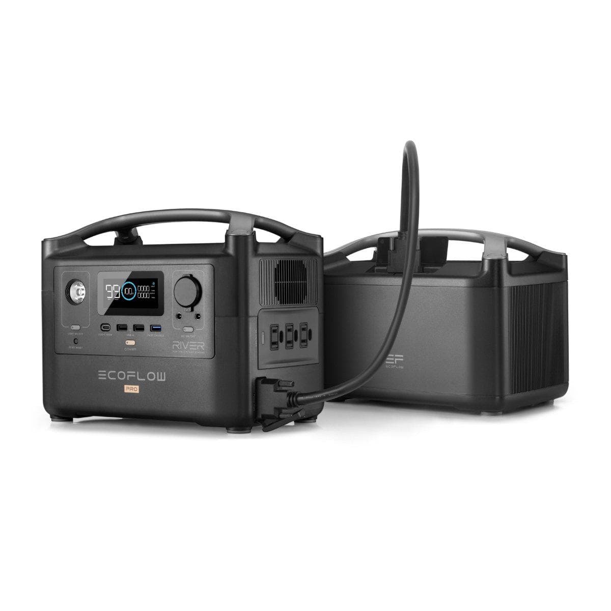 EcoFlow RIVER Pro Portable Power Station with Extra Battery - 720Wh Solar Generator for Camping, RV, Emergencies & Outdoor Adventures