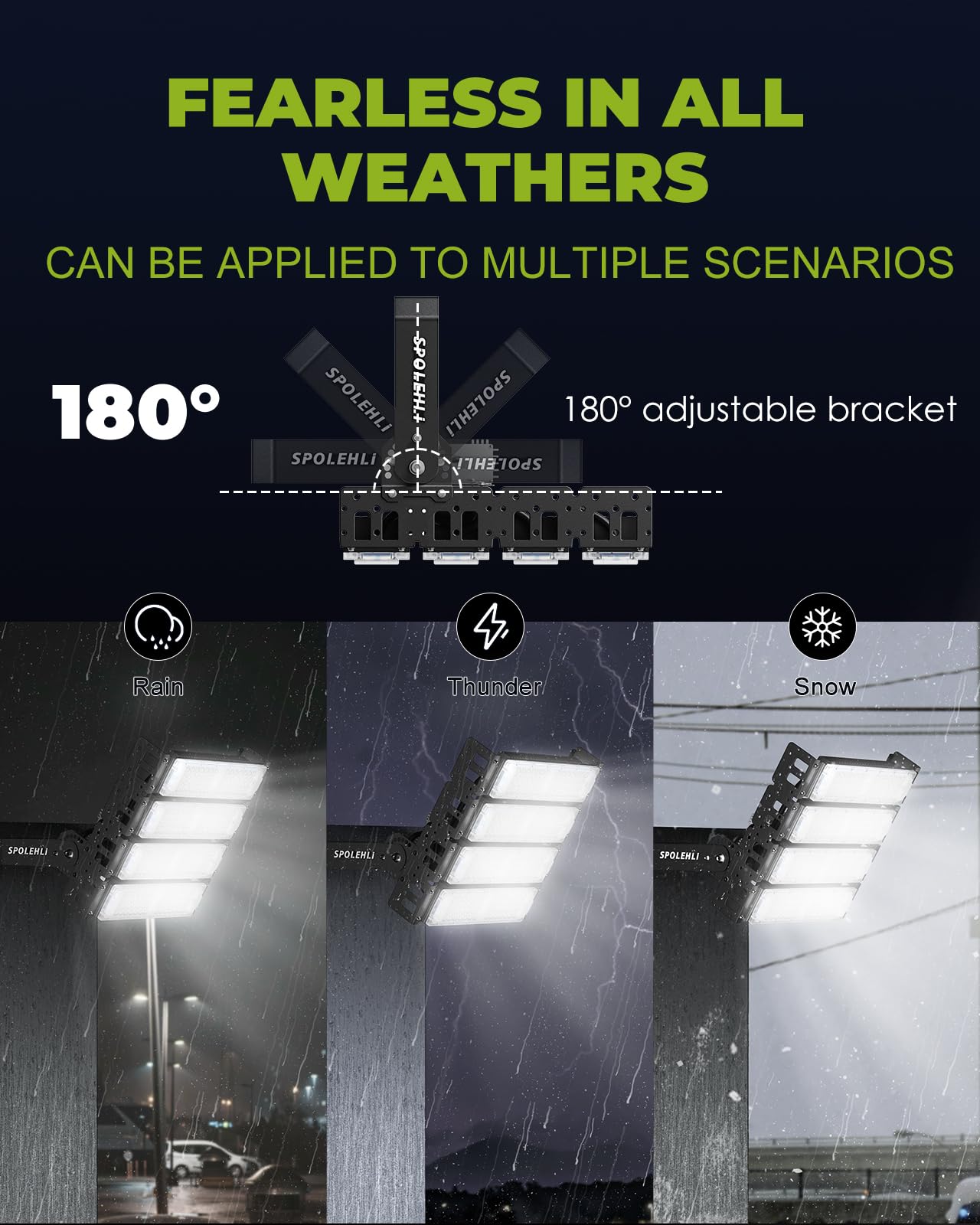32000LM Super Bright LED Stadium Flood Lights - 1200W Equivalent, 200W Energy Saving, IP66 Waterproof, 6500K Daylight White (85-305V) - Perfect for Outdoor Sports Arenas, Parking Lots & Stadium Lighting - 5 Year Warranty
