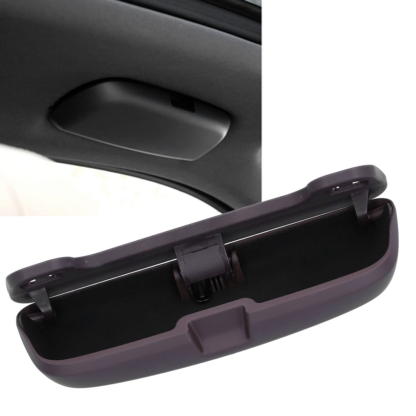 Car Sunglass Holder for Tesla Model S 2013-2017 - ABS Sponge Sun Visor Clip with Damping Spring - Perfect for Organizing Sunglasses While Driving