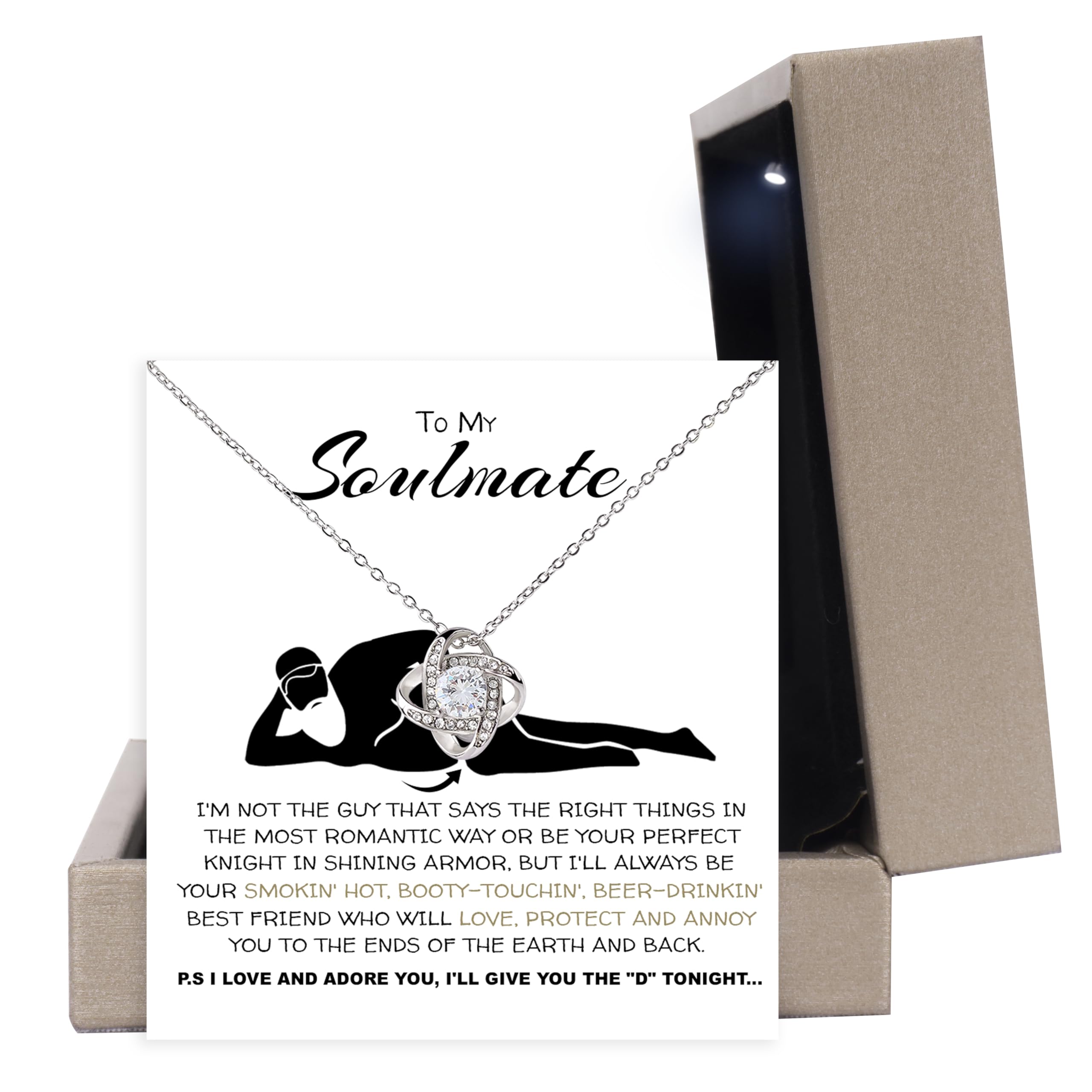 Alluring Beauty Necklace - Romantic Gift for Soulmate with Message Card & Box