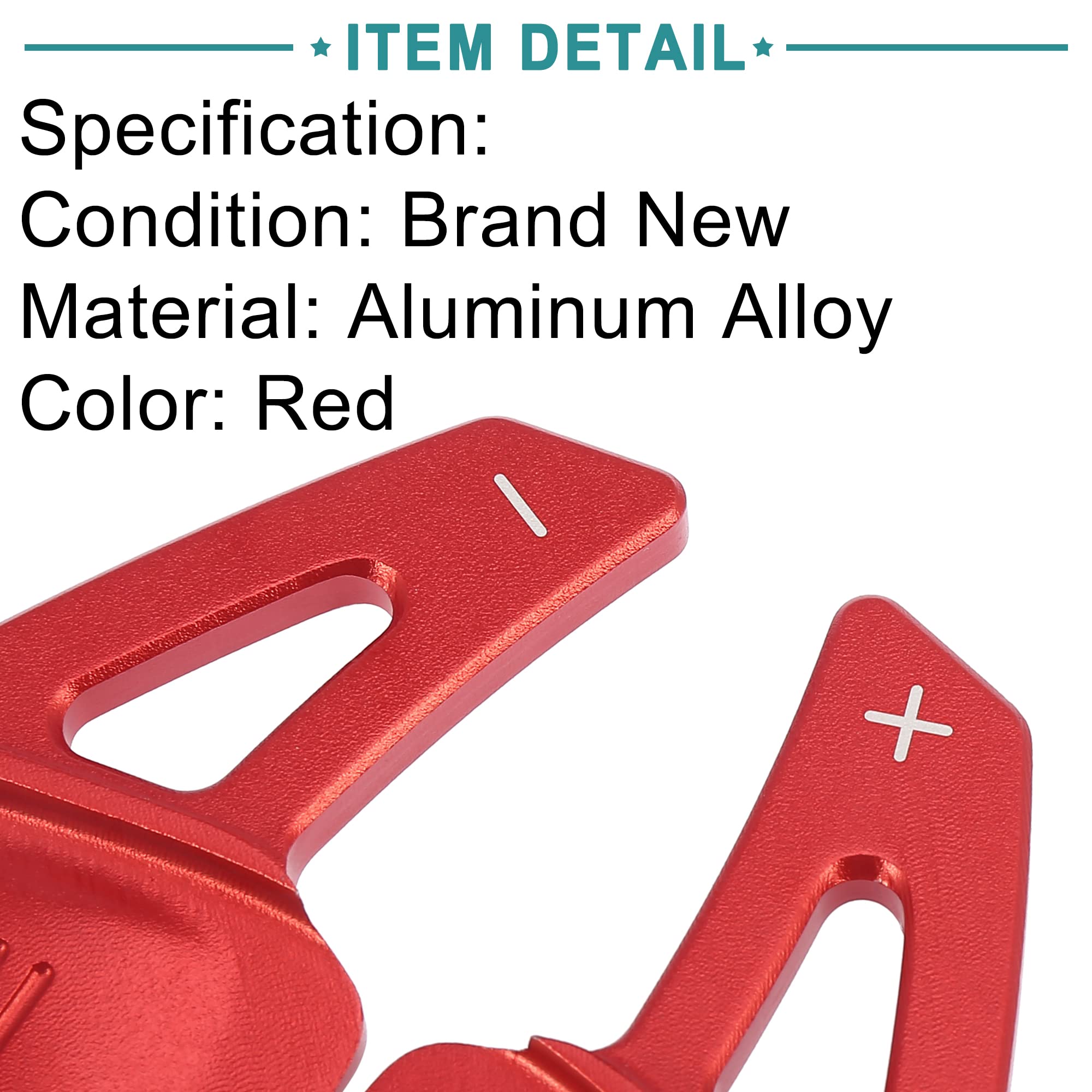 ACROPIX Shift Cover Steering Wheel Paddle Shifter Extension - Compatible with VW Passat (2012-2022 Models) - 2 Pack Red Aluminum Alloy - Enhance Driving Performance & Sporty Look - Perfect for Racing Enthusiasts & Daily Commute
