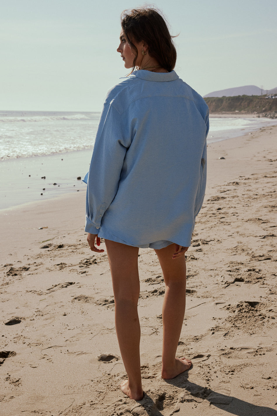 Lena Women's High Waist Denim Shorts in Blue - Perfect for Summer Outfits, Beach Vacations & Casual Wear