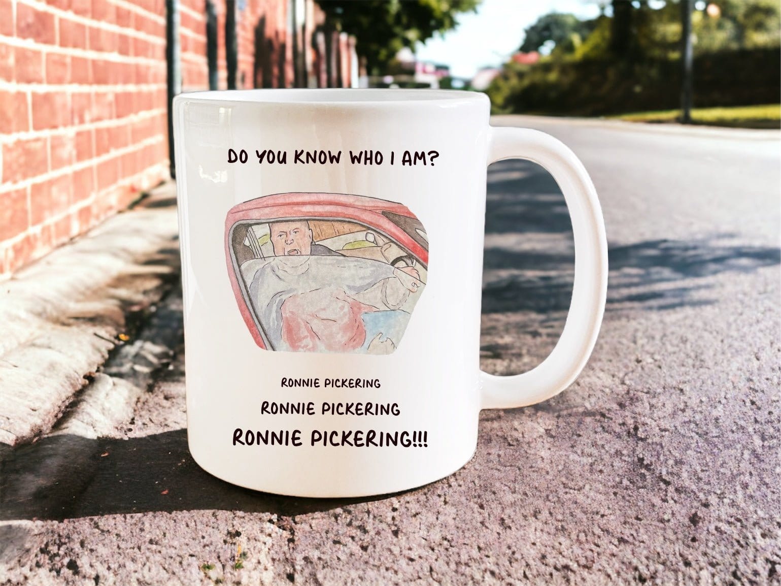 Funny Ronnie Pickering Do You Know Who I Am? Coffee Mug - Perfect Gift for Fans of British Memes & Comedy - Great for Office, Home, or Gag Gifts