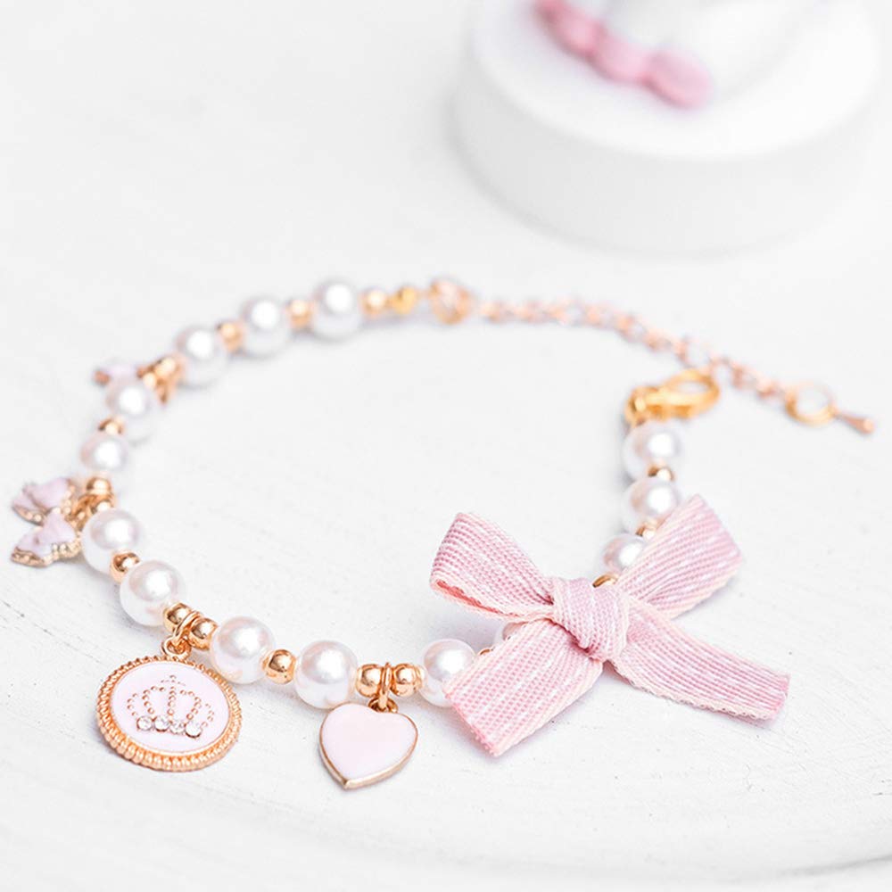 Luxury Pearl Crown Collar for Cats & Small Dogs - Elegant Pet Jewelry Necklace with Pearls - Perfect for Weddings, Parties & Photo Shoots