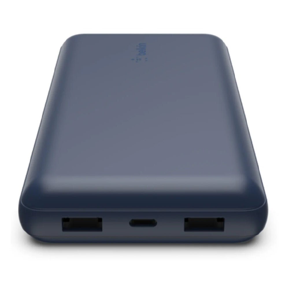 Belkin 20000mAh BOOST↑CHARGE Portable Power Bank with Dual USB-A & USB-C Ports - Fast Charging for iPhone, Samsung, iPad - Perfect for Travel, Camping & Emergency Backup (Blue)