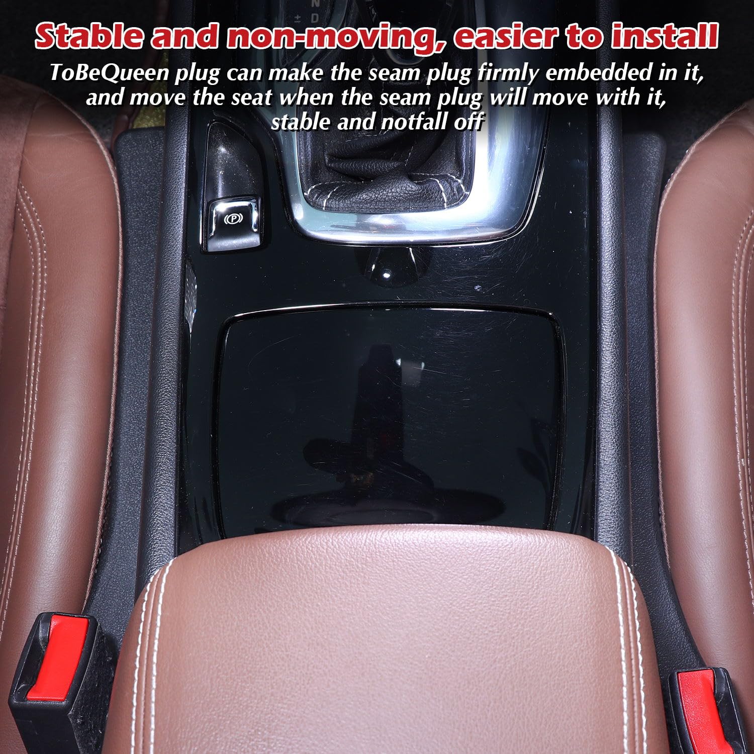 Briwill Universal Car Seat Gap Filler - 2 Pack Black Interior Accessories for Cars, SUVs & Trucks | Prevent Lost Items & Keep Your Vehicle Clean | Perfect for Women, Moms & Commuters