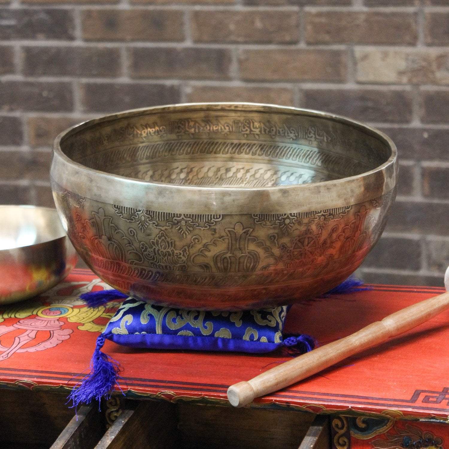 12 Inch Tibetan Dragon Singing Bowl - Handcrafted Meditation Bowl with Mallet for Yoga, Mindfulness & Sound Healing Therapy | Perfect for Home, Studio & Spiritual Practices