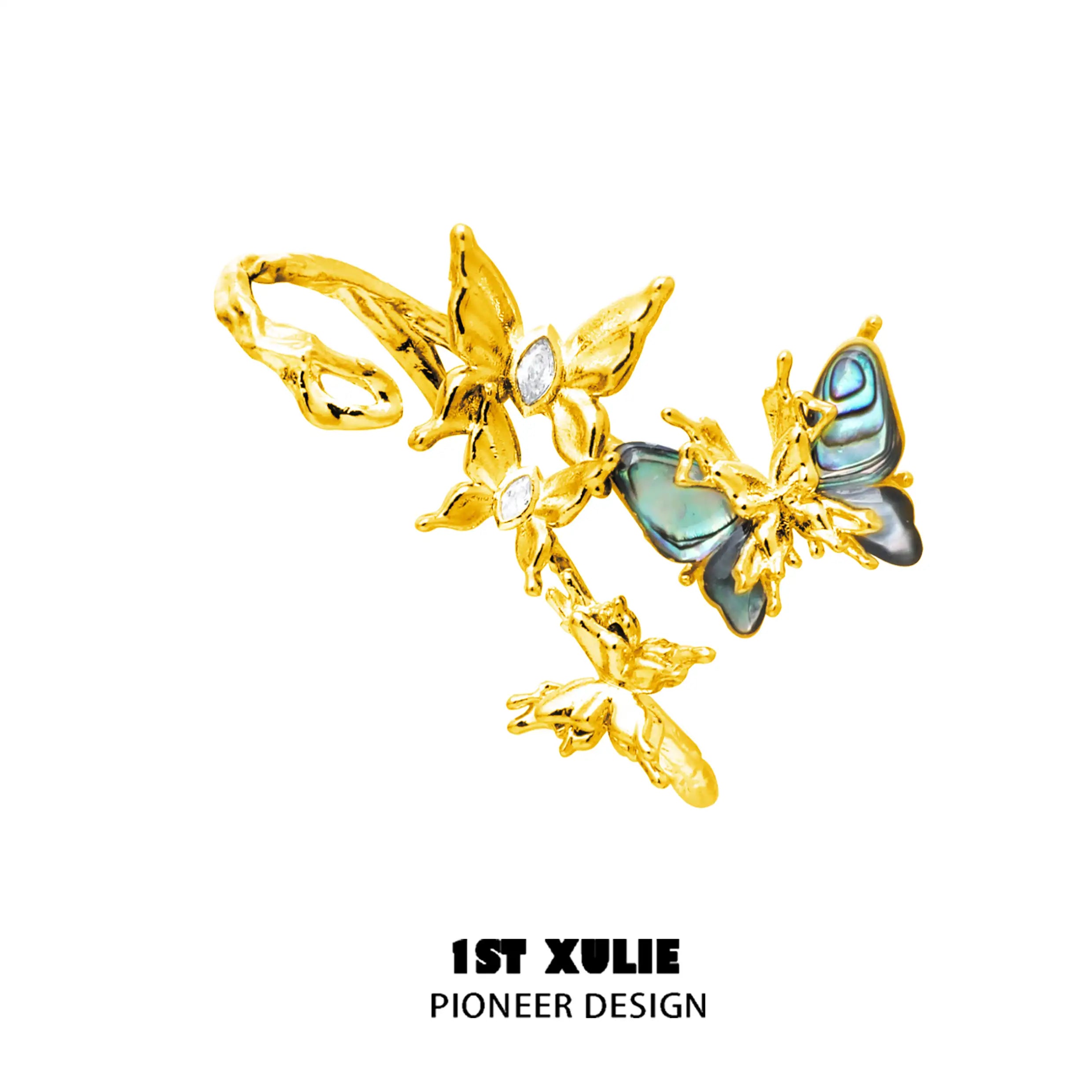 single gold ear clip