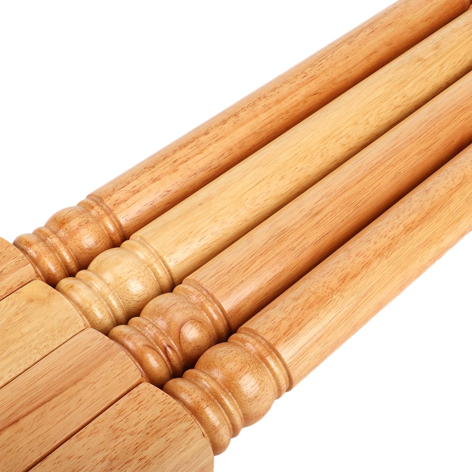 28 Inch Wooden Furniture Legs 4-Pack - Turned Farmhouse Style Table Legs for DIY Coffee Tables, Benches & Dining Tables - Varnish Coated Replacement Legs (Perfect for Home Decor, Rustic Furniture Projects & Table Repair)