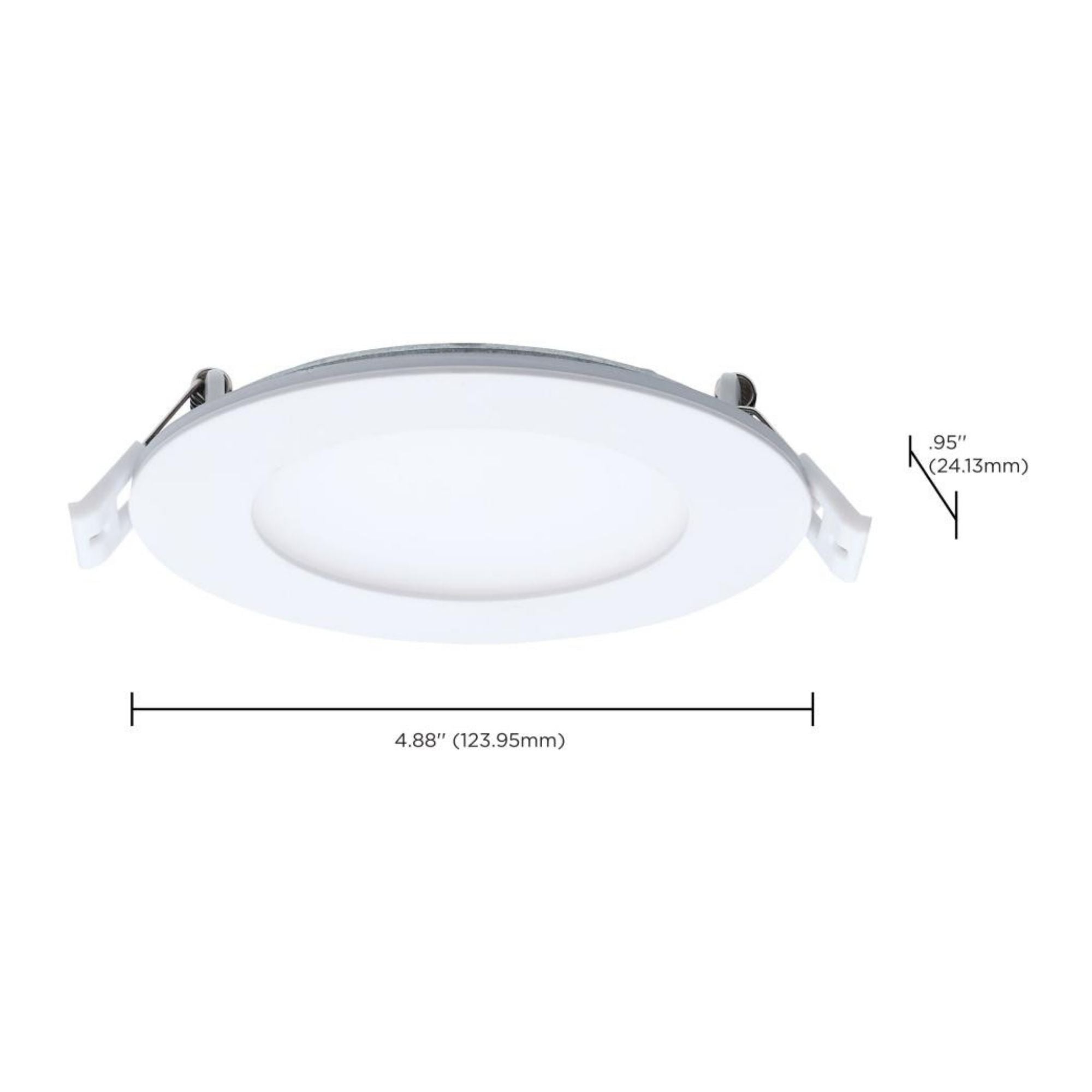 4 Inch LED Recessed Downlight with Night Light - 760 Lumens, Adjustable CCT (2700K-5000K), White Round Trim - Perfect for Bedroom, Kitchen & Living Room Lighting
