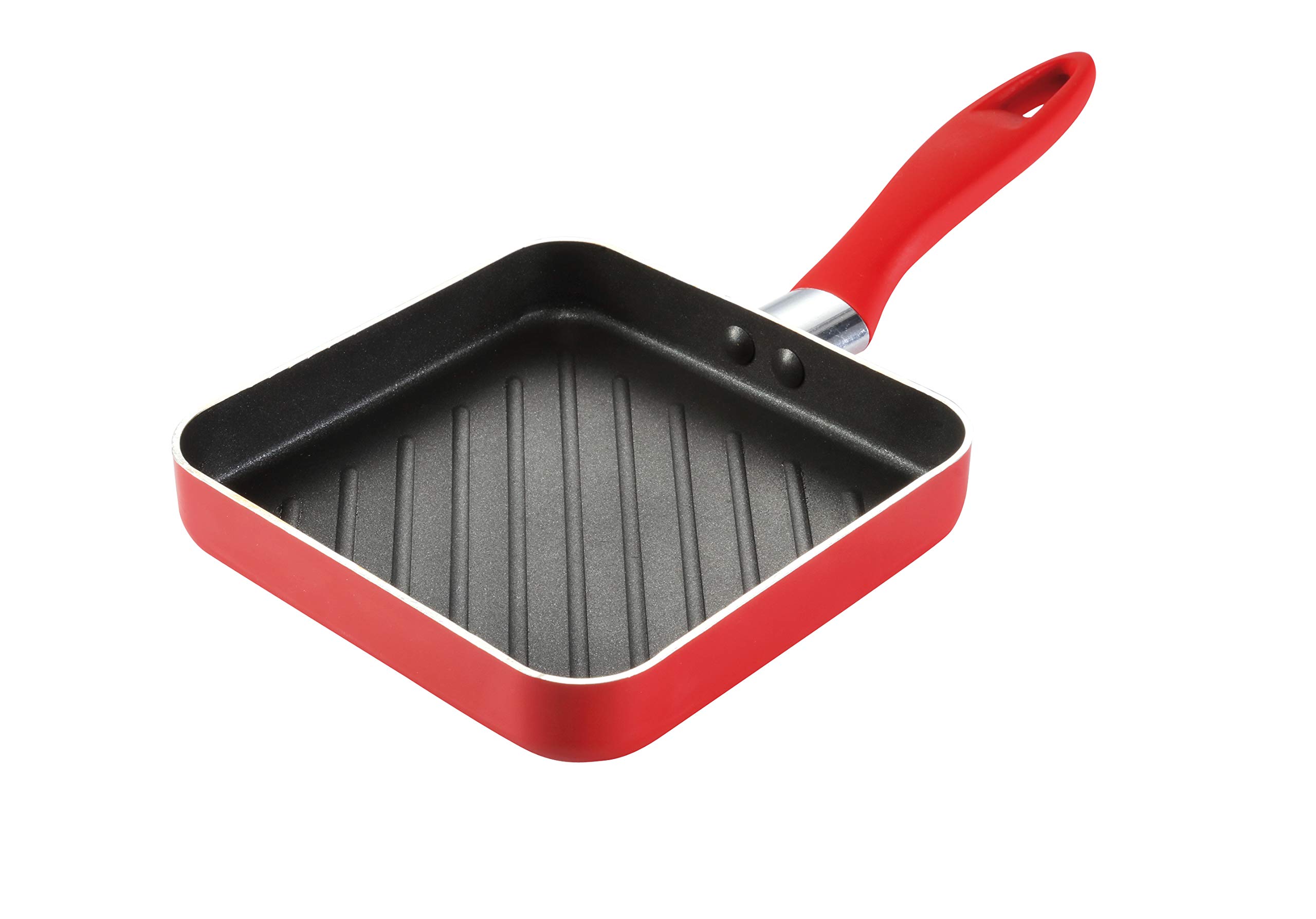 Tescoma 594004 Presto Mini Grill Pan - Nonstick Red Grill Pan for Indoor & Outdoor Cooking - Perfect for Camping, Picnics & Small Kitchen Spaces