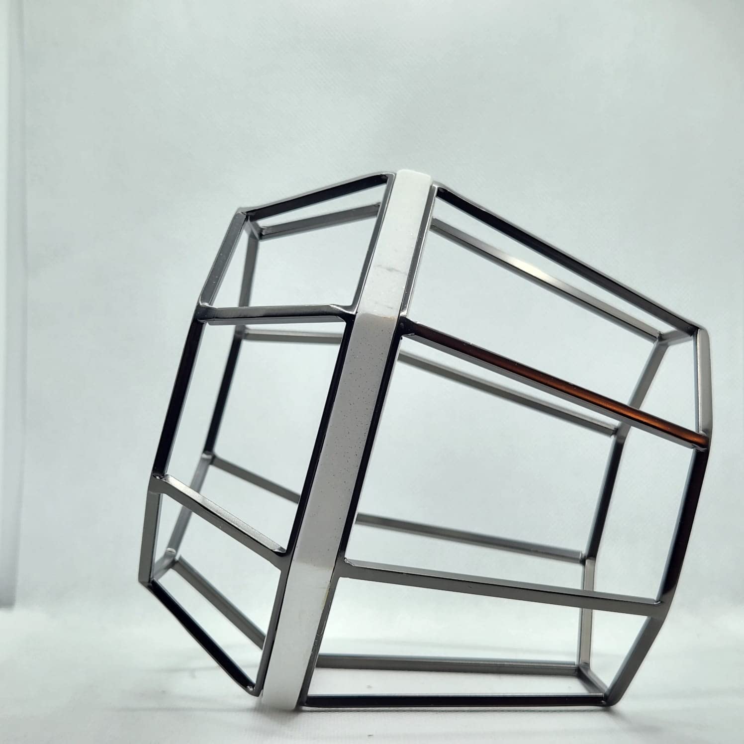Geometric Pedestal Candle Holder for Bath & Body Works & White Barn 3-Wick Candles - Modern Home Decor for Living Room, Bedroom, or Dining Table (Candle Not Included)