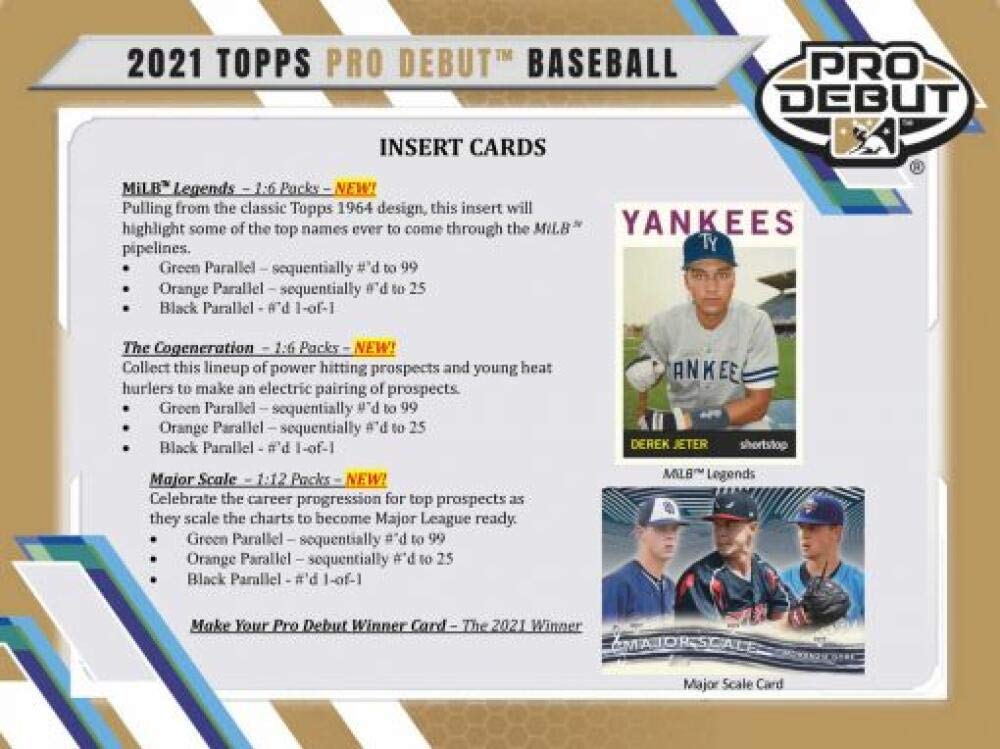 2021 Topps Pro Debut Baseball Hobby Box - 24 Packs (8 Cards Each) with 4 Autographs or Relic Cards | Collectible Trading Cards for Baseball Fans & Sports Memorabilia Collectors | Perfect for Trading, Displaying, and Investment