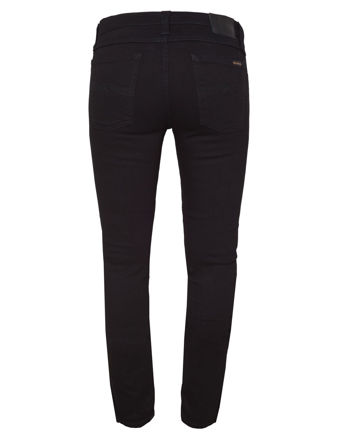 Nudie Jeans Women's Tube Tom High Rise Skinny Jeans - Black Wash, Size 30x30 | Slim Fit Stretch Denim Pants for Casual Wear & Night Out