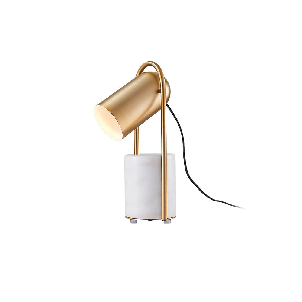 Modern Canister Table Lamp - Adjustable LED Desk Light for Home Office, Bedroom & Living Room - Stylish Nightstand Lamp with Dimmable Warm White Light for Reading & Relaxing