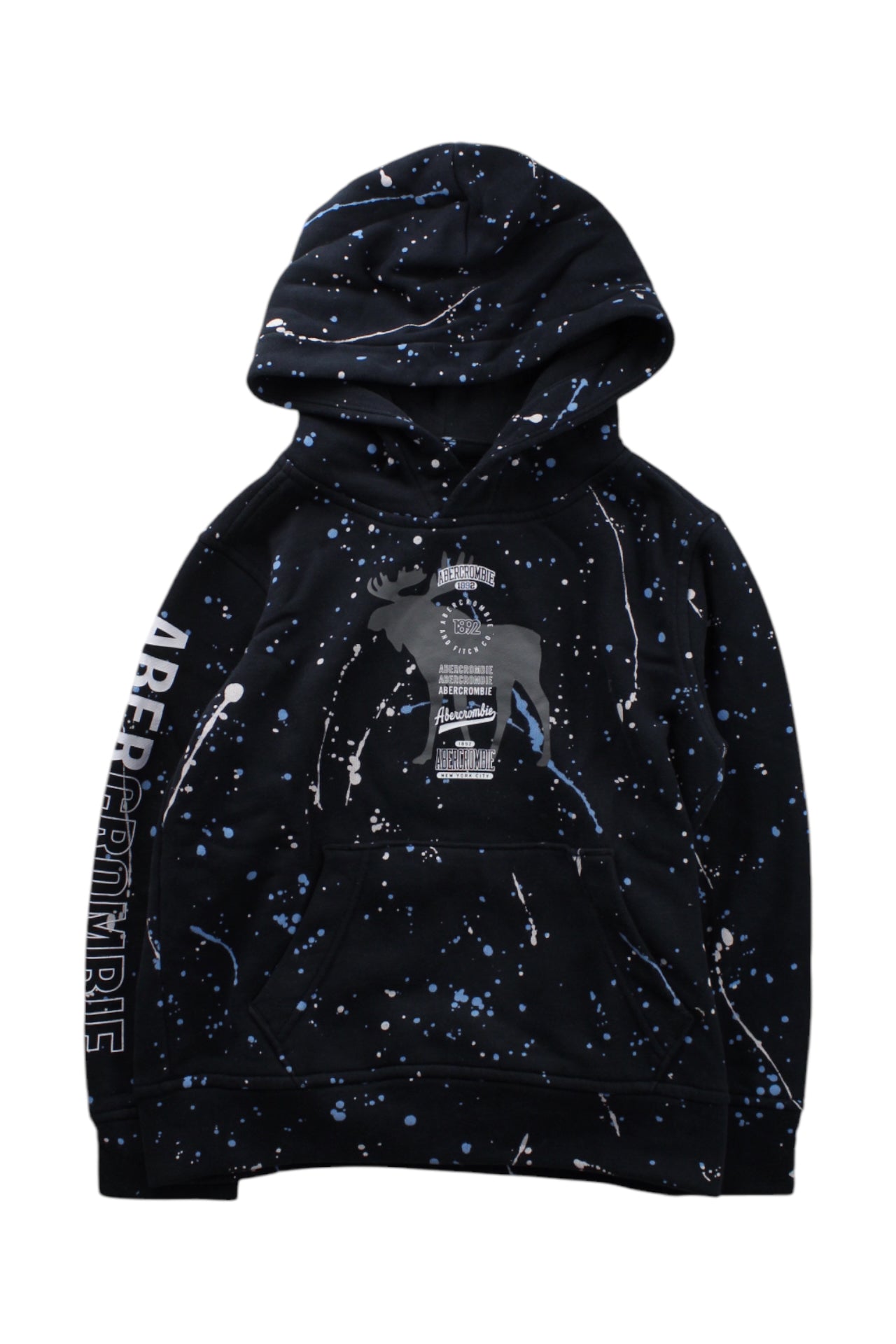 Abercrombie & Fitch Kids Animal Print Hooded Sweatshirt - Size 5/6T - Cozy Pullover for Boys & Girls - Perfect for School, Playdates & Outdoor Activities