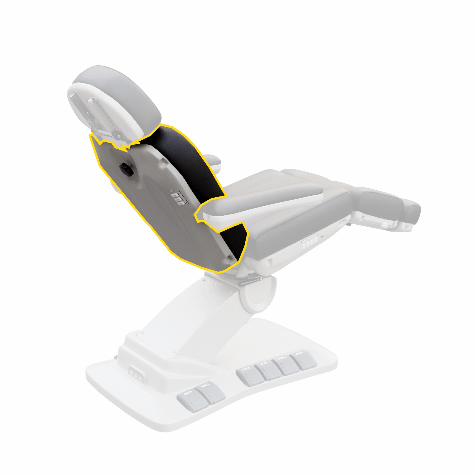 2246EB Treatment Chair with Adjustable Backrest - Durable Plastic Frame & Comfortable Cushion - Perfect for Massage Therapy, Chiropractic, and Spa Treatments