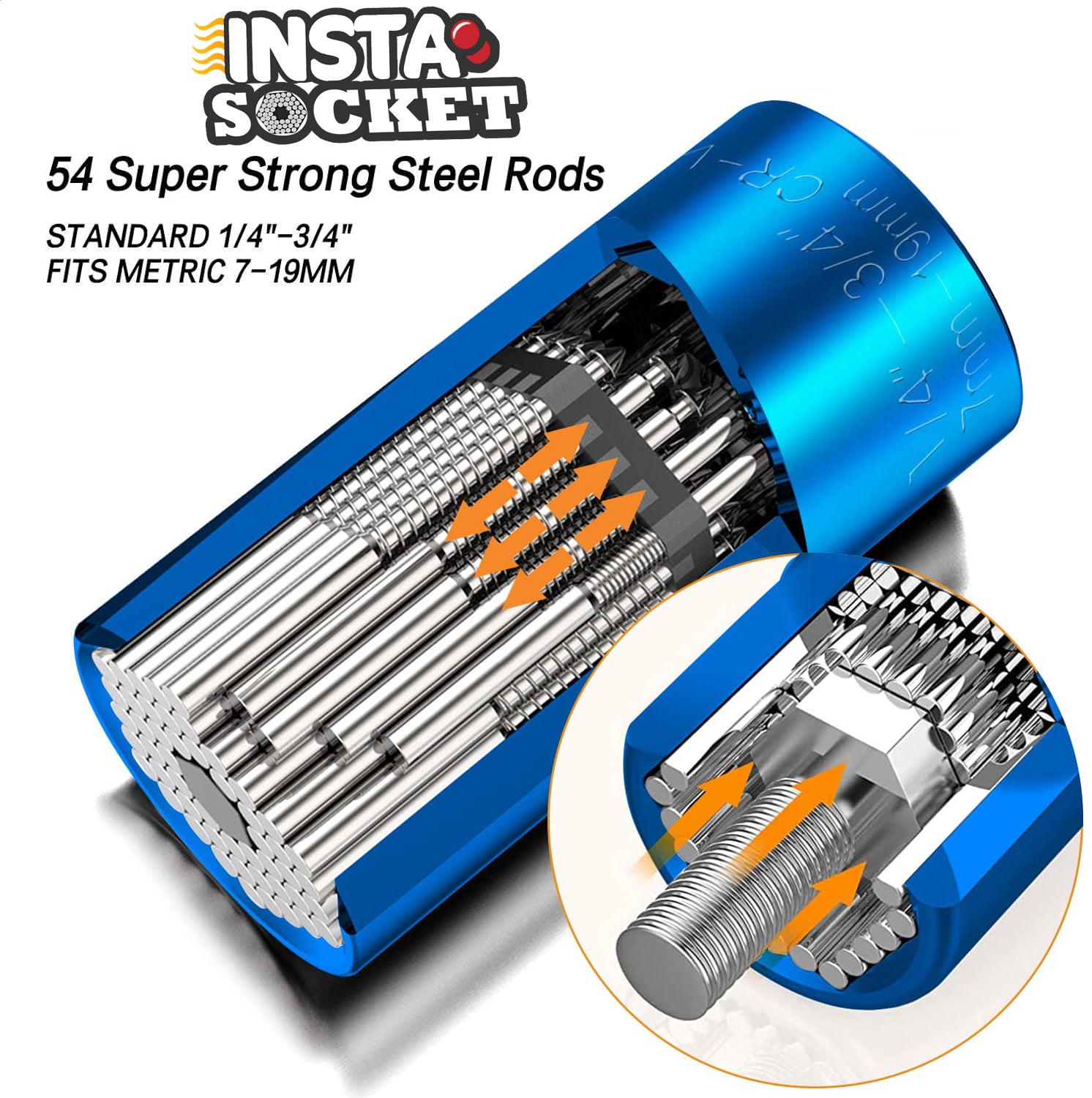 Insta Socket Universal Adapter - Set of 2 for Most Devices | Perfect for Travel, Home & Office Use