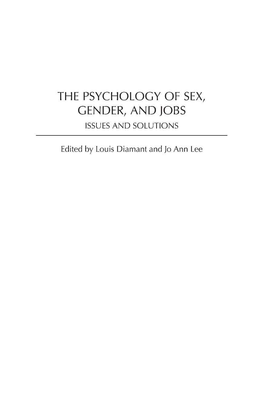 The Psychology of Sex, Gender, and Jobs: Key Issues and Practical Solutions for Workplace Diversity & Inclusion | Career Development Guide