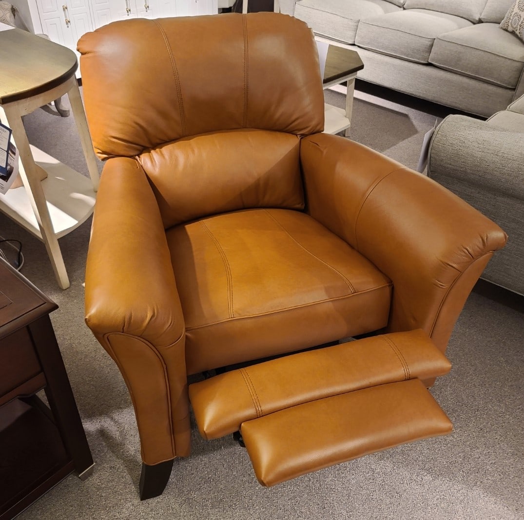 Premium Genuine Leather Push Back Power Recliner Chair - Electric Massage Sofa with USB Charger & Cup Holders for Living Room, Home Theater & Office Relaxation