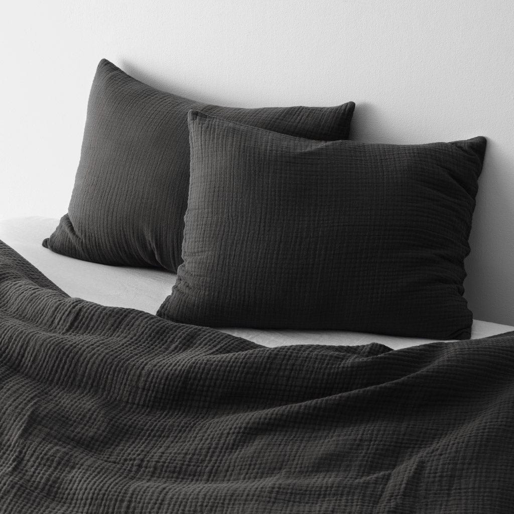 Organic Cotton Gauze Pillow Shams - Soft & Breathable Bedding for a Comfortable Sleep - Perfect for Home, Hotel, and Guest Room Decor