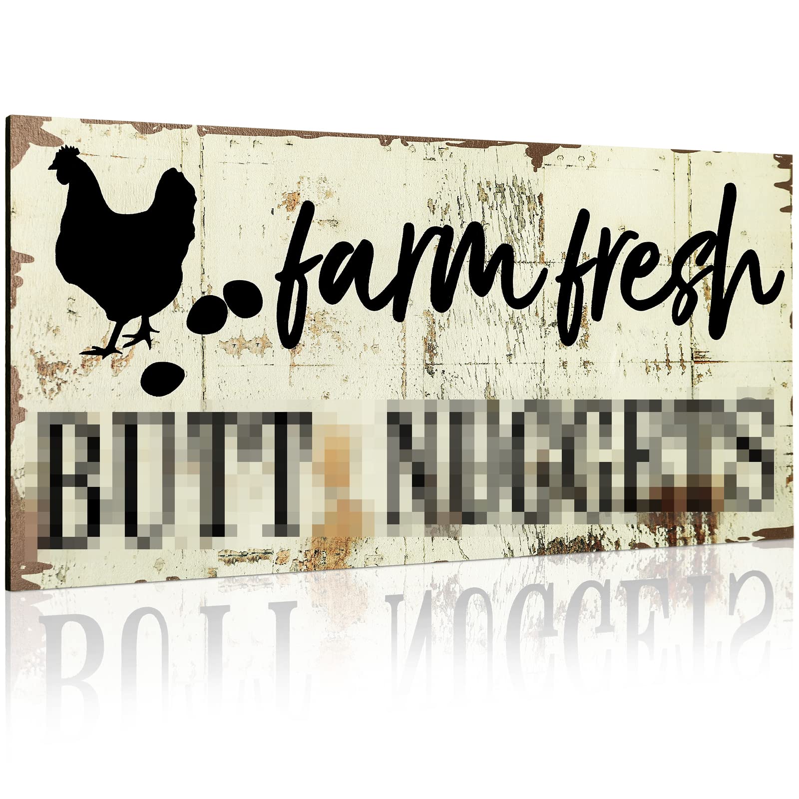 Vintage Farmhouse Chicken Wall Decor - Rustic Wooden Hen House Sign for Chicken Coop & Kitchen Decor | Perfect for Farmhouse, Country Kitchen & Backyard Poultry Shed Decoration