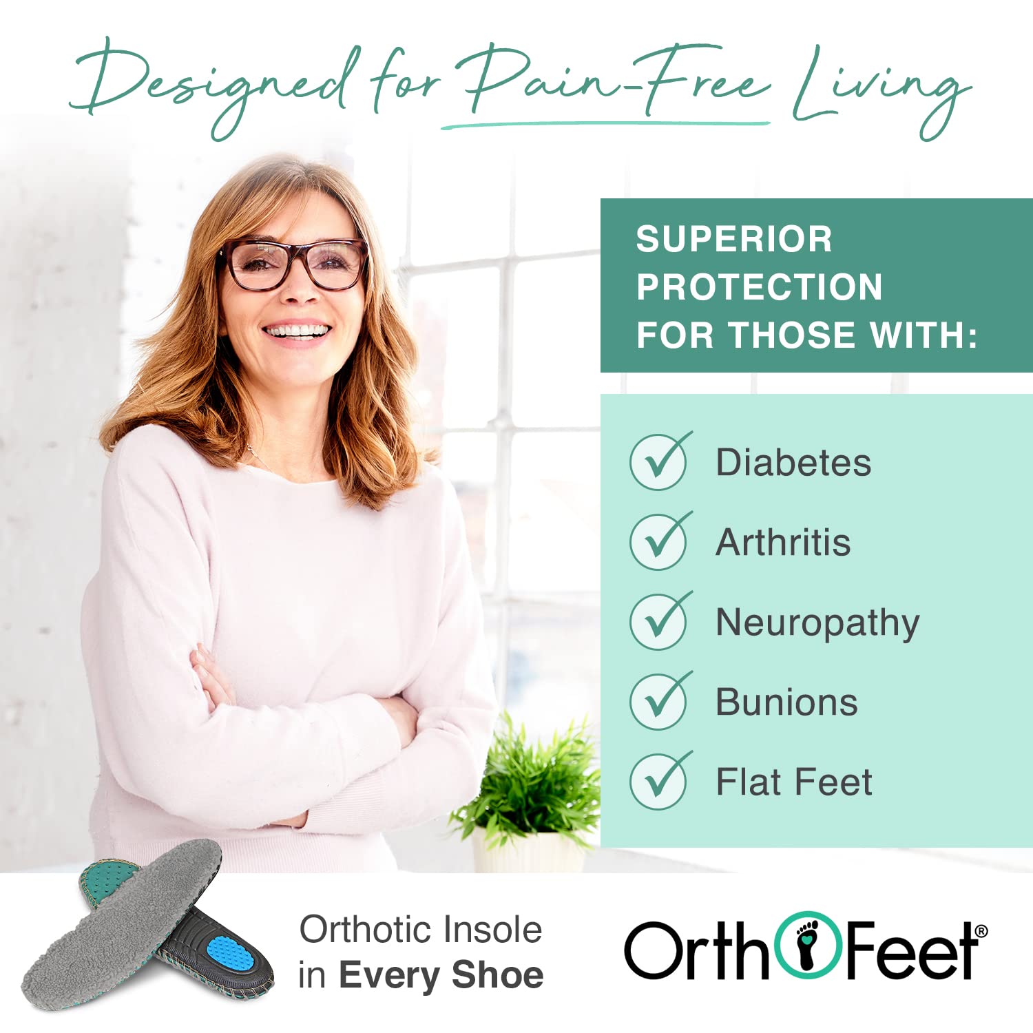 Orthofeet Women's Orthopedic Slippers with Faux Fur Lining - Comfortable House Shoes for Plantar Fasciitis, Arthritis & Diabetic Foot Pain Relief - Perfect for Indoor Relaxation & Post-Surgery Recovery