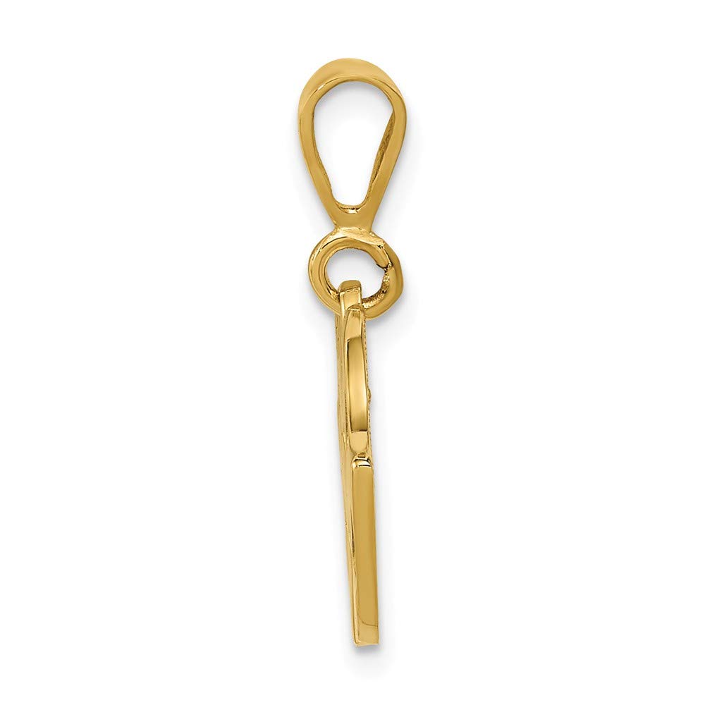 14K Solid Yellow Gold Racing Flags Pendant Necklace - Perfect for Motorsport Enthusiasts & Gift Giving