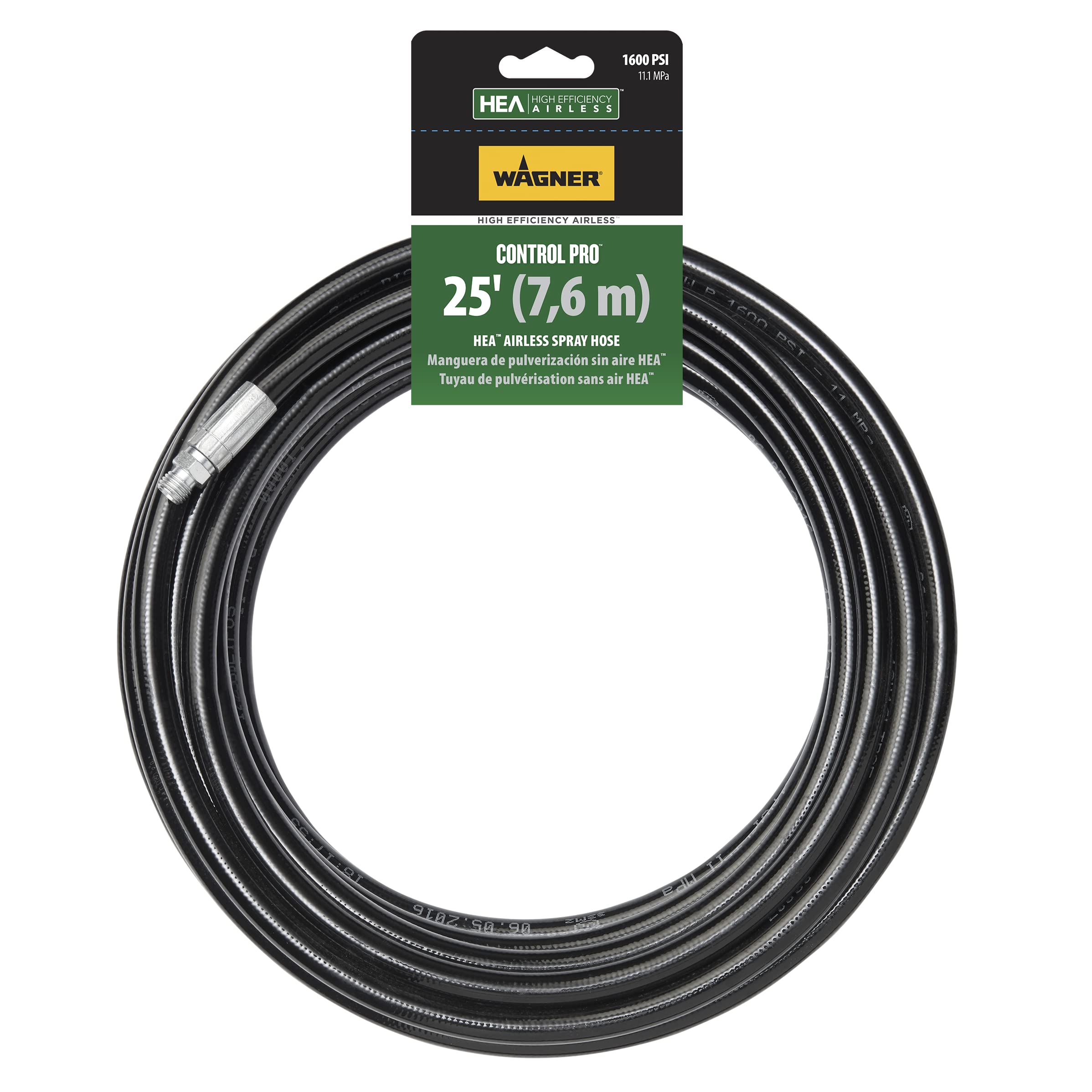 Wagner Spray Tech 580612 Control Pro 25' Hose (Male/Female) - High Pressure Spray Paint Hose for Professional Painting Projects, Home Renovation & DIY Crafts