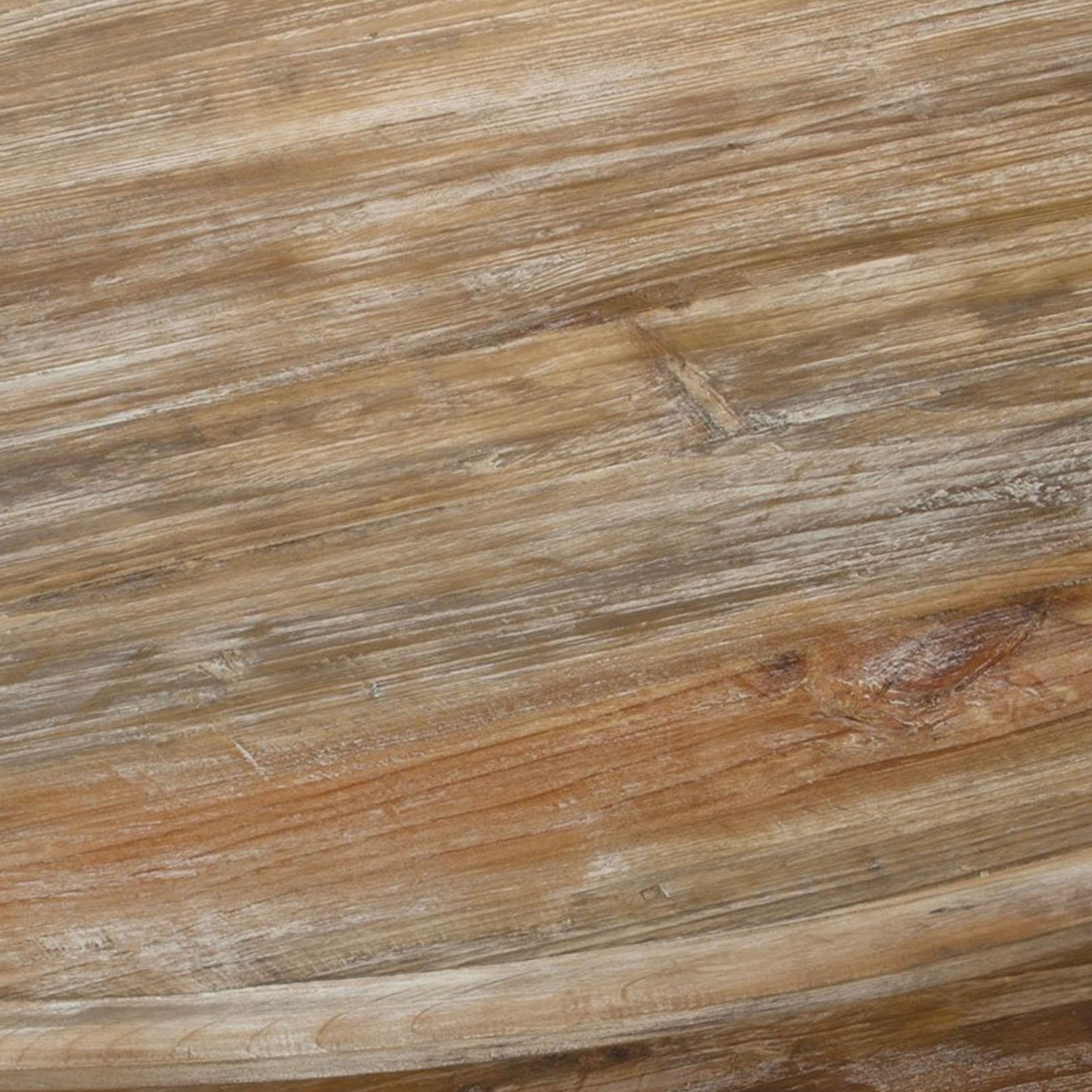 Alaterre Furniture 48 Inch Rustic Oval Coffee Table - Handcrafted Cedar Wood with Curved Legs & Scalloped Edges in Driftwood Finish | Natural & White Distressed Antiquing | Unique Farmhouse Style Accent Table for Living Room, Lounge or Office Decor