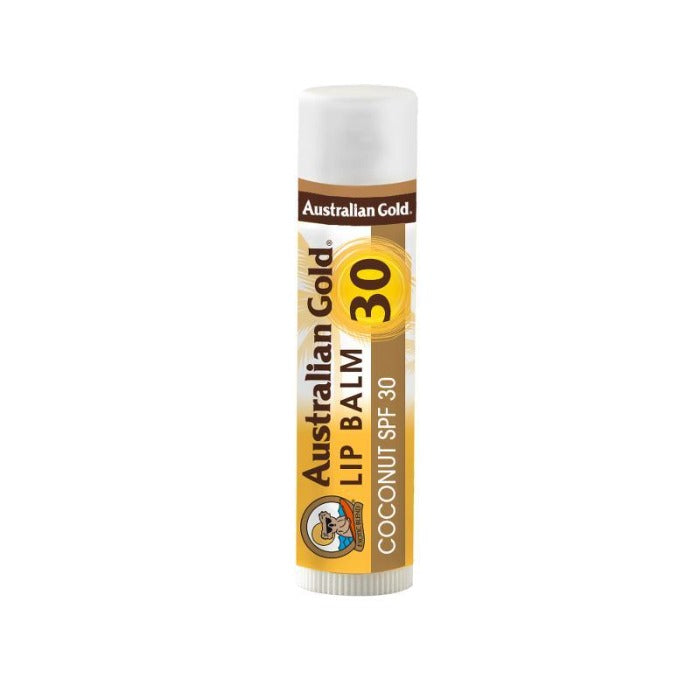 Australian Gold SPF 30 Lip Balm .15 oz - Moisturizing Sun Protection for Dry & Chapped Lips - Perfect for Outdoor Activities, Hiking, and Beach Days