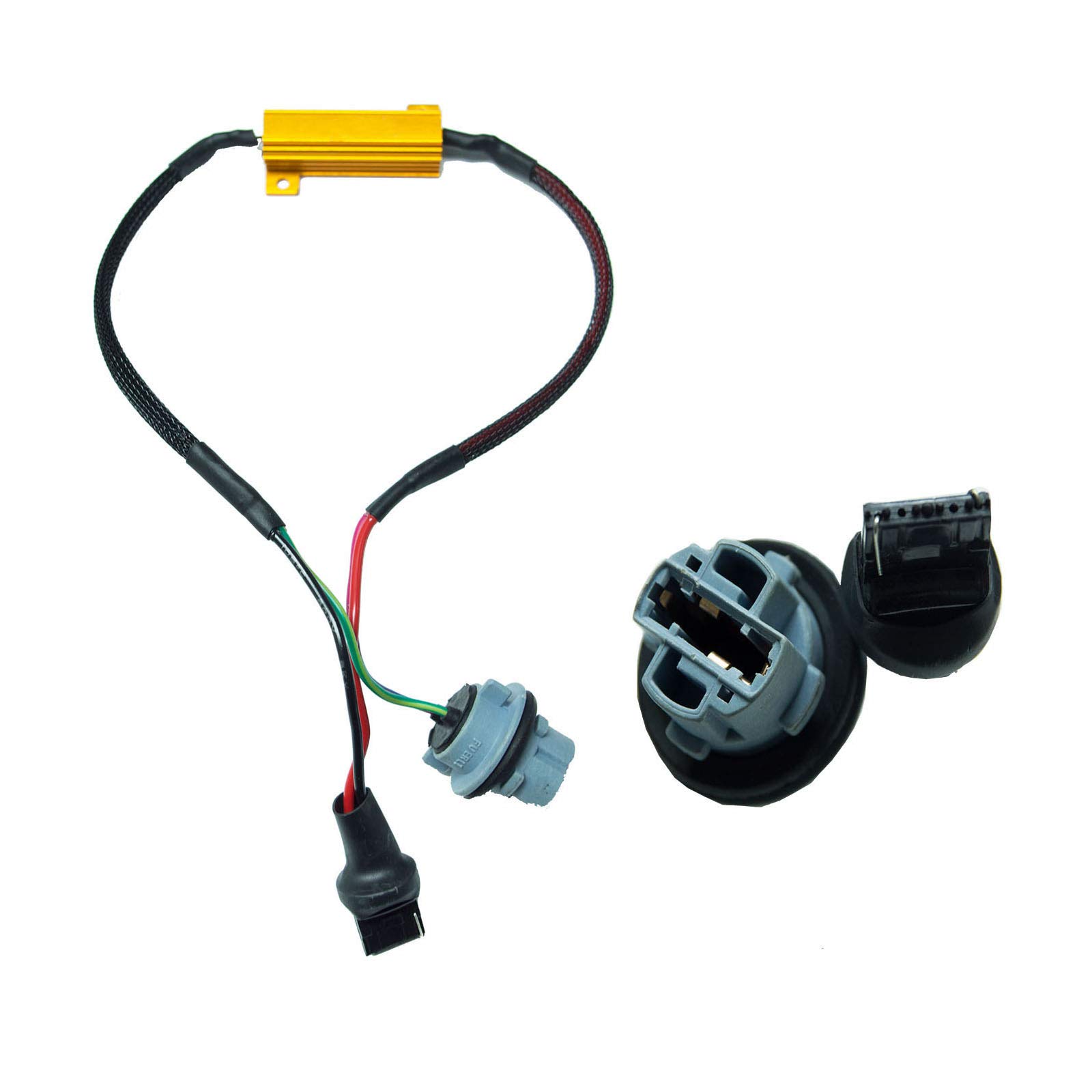 LED Load Resistor Adapter 8 Ohm - Fix Hyper Flashing & Canbus Error for T20 7440 Bulbs - Eliminates Rapid Blinking Warning Lights - Perfect for Car Turn Signals, Brake Lights & Interior Lighting Upgrades