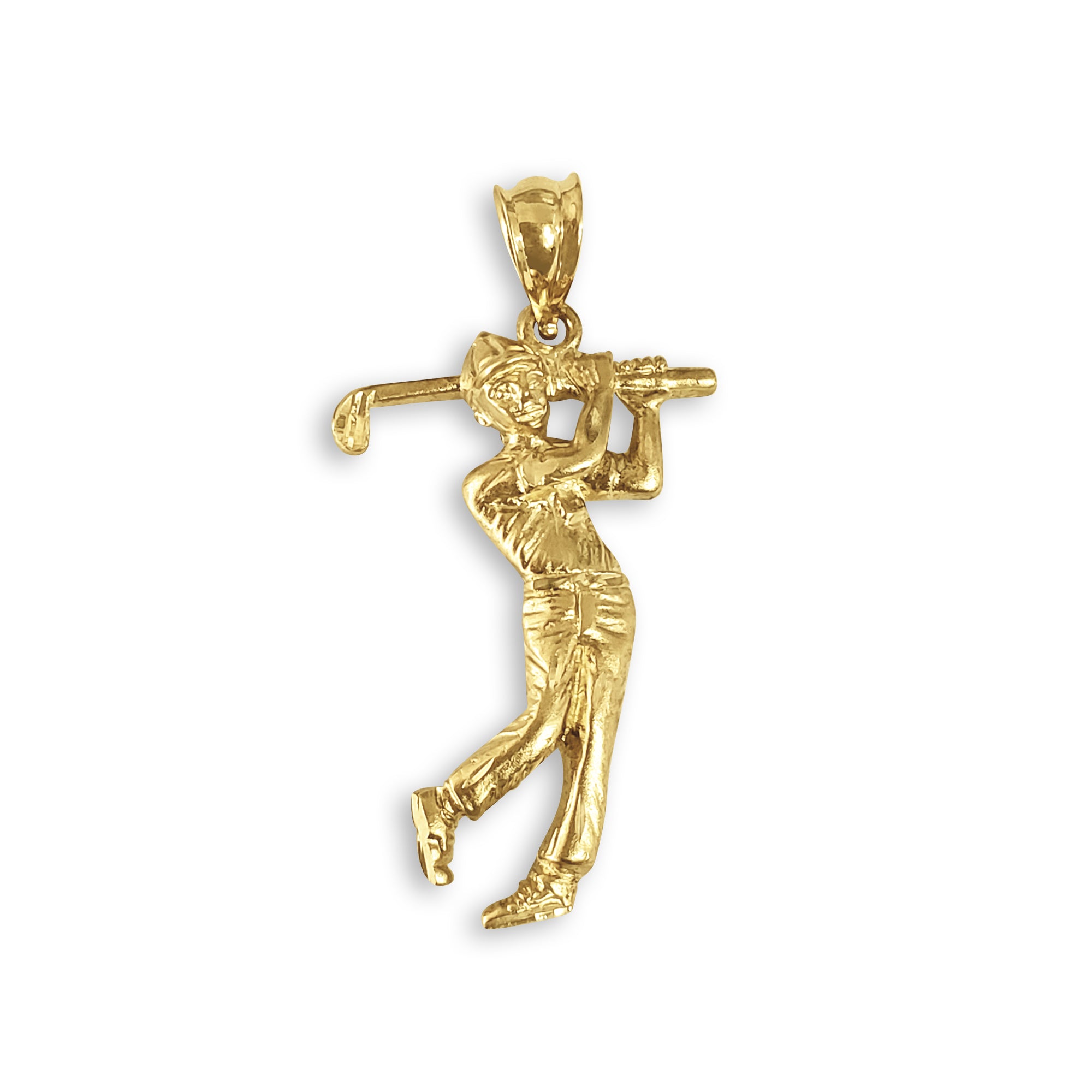 14K Yellow Gold Diamond Golf Club Pendant Necklace for Women - Elegant Jewelry Gift for Golf Lovers, Perfect for Golf Tournaments & Special Occasions